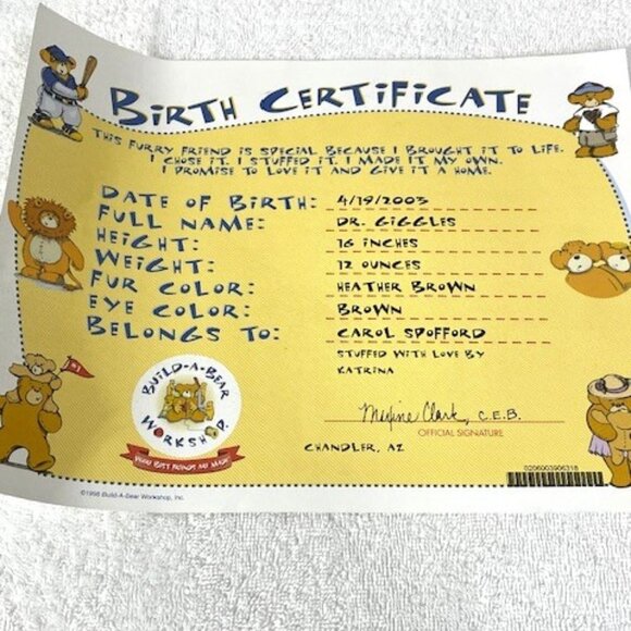 2003 Build-a-Bear Dr. Giggles. - Picture 6 of 6